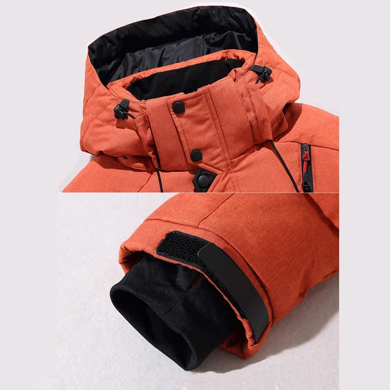 High Quality Thick Warm Winter Jacket Men Hooded Thicken Duck Down Parka Coat Casual Slim Down Mens Overcoat With Many Pockets