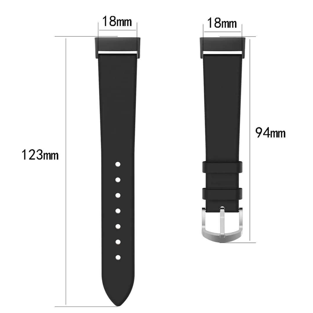 Ремешок кожаный для смарт часов Fitbit Charge 3 сменный Браслет из натуральной кожи