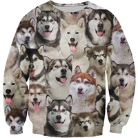 you will have a bunch of alaskan pets sweatshirt 3d print unisex springautumn fashion dogs long sleeved round neck wholesale