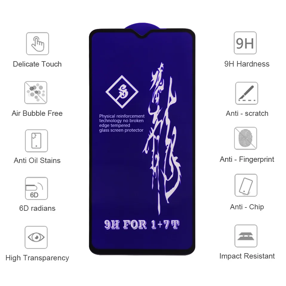 6D стекло для Oneplus 7T 7 Pro 6t защита экрана Oneplus7t Оригинальное закаленное стекло для One Plus Oneplus 7T 7 Pro 6t 6 5t 7pro