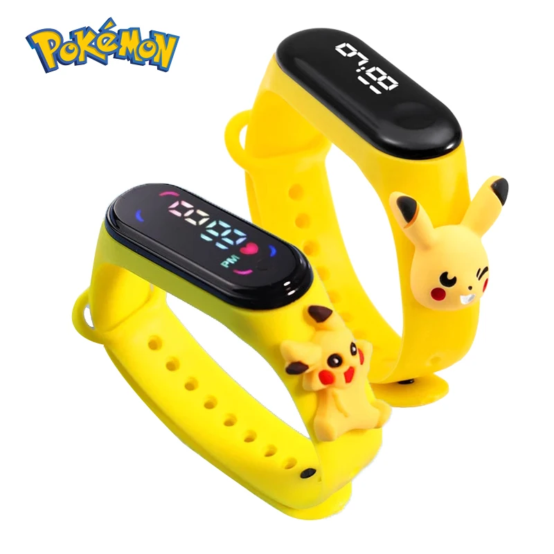 Anime Pokemon Go Child Digital Watch Electronic Pikachu Waterproof Bracelet Wristband Kids Toys Sports Girls Boys Birthday Gifts