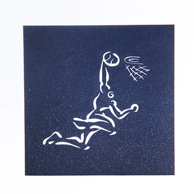 

New 3D Greeting Cards basketball Cards Postcards Creative Birthday Gift Event Party Christmas Invitations