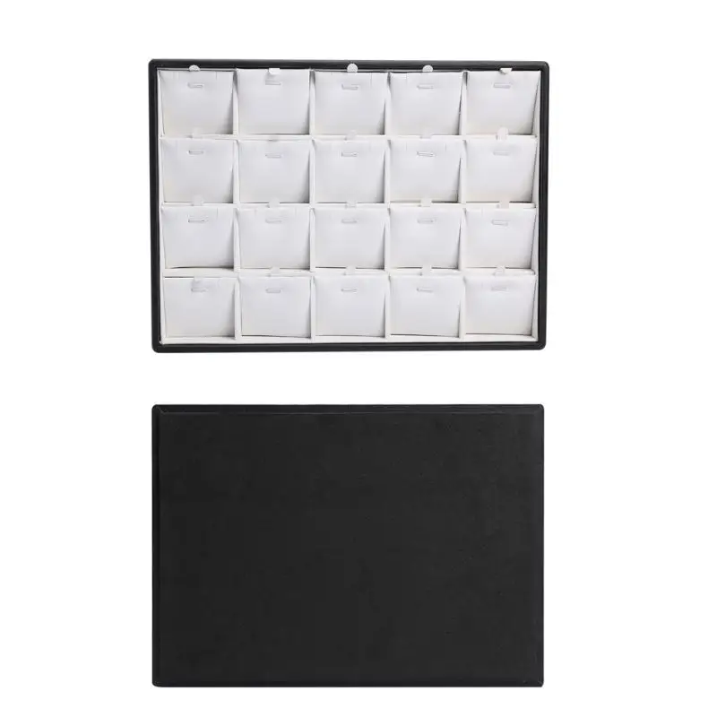 20 слотов коробка для хранения ювелирных изделий Портативный серьги кольцо