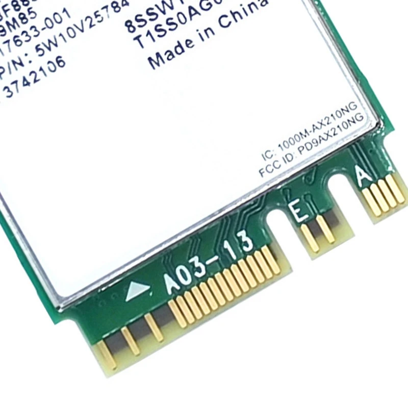

Dual Band WI-FI 6E AX210 M.2 NGFF Wifi Card for AX210NGW 2.4Ghz/5G 802.11Ax Bluetooth 5.2 Wireless Network Card