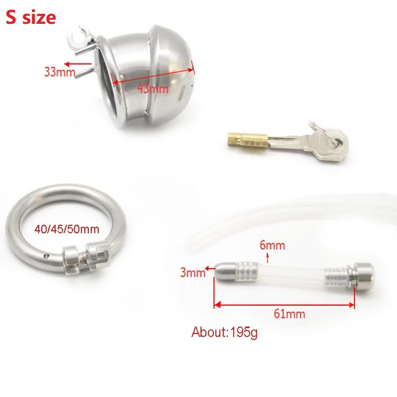Male/Gay Chastity Belt Device Cock Cage Real Stainless steel Urethral Catheter Short Lock Penis Cbt Sex Toy Drop shipping | Красота и