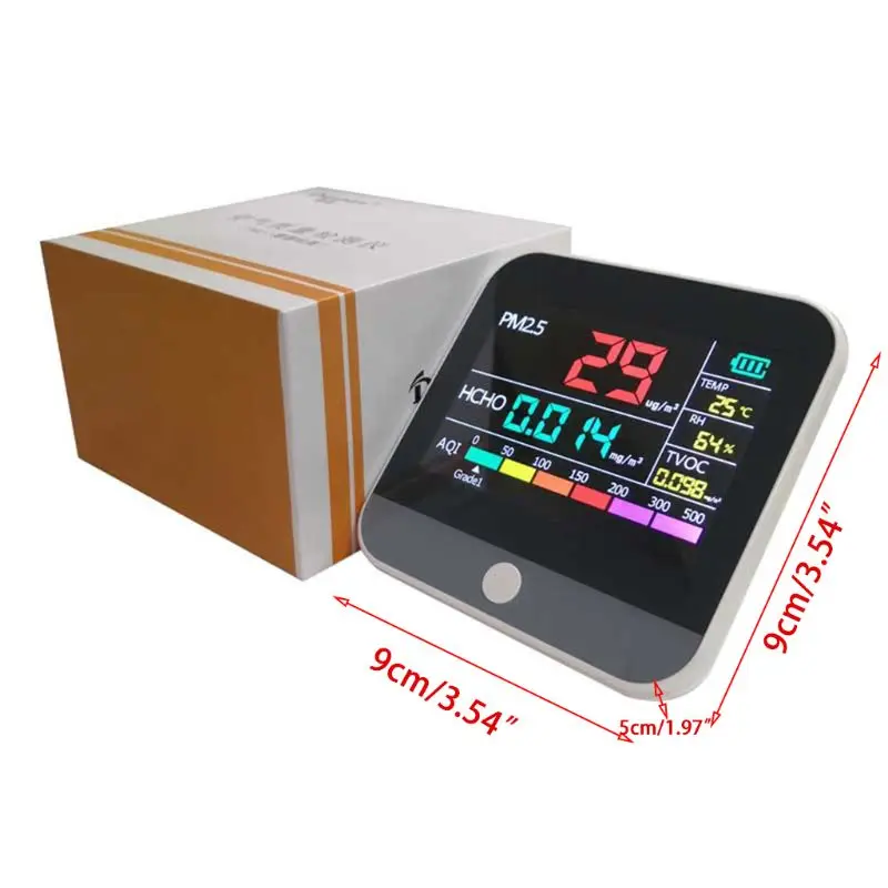 

DM-306 PM2.5 Detector Air Quality Monitor Gas Analyzer Dust Sensor LCD Display Monitor Bit Chips for Home Office