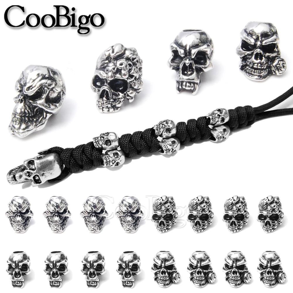5 шт. DIY нож череп бусины очаровательные металлические серебряные для улицы