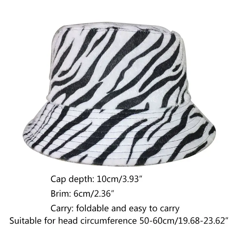 Панама из искусственного фетра в стиле Харадзюку двусторонняя с принтом полоску