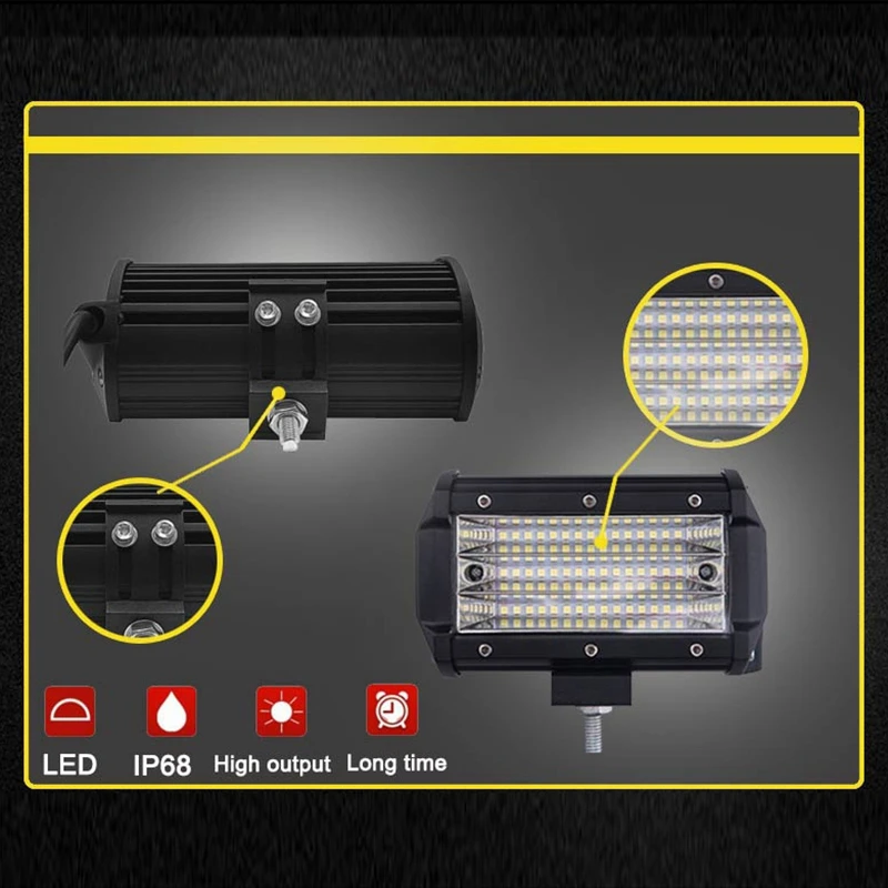 Светодиодный рабочий светильник 135 Вт 5 дюймов 6000 К Точечный для автомобиля 4X4