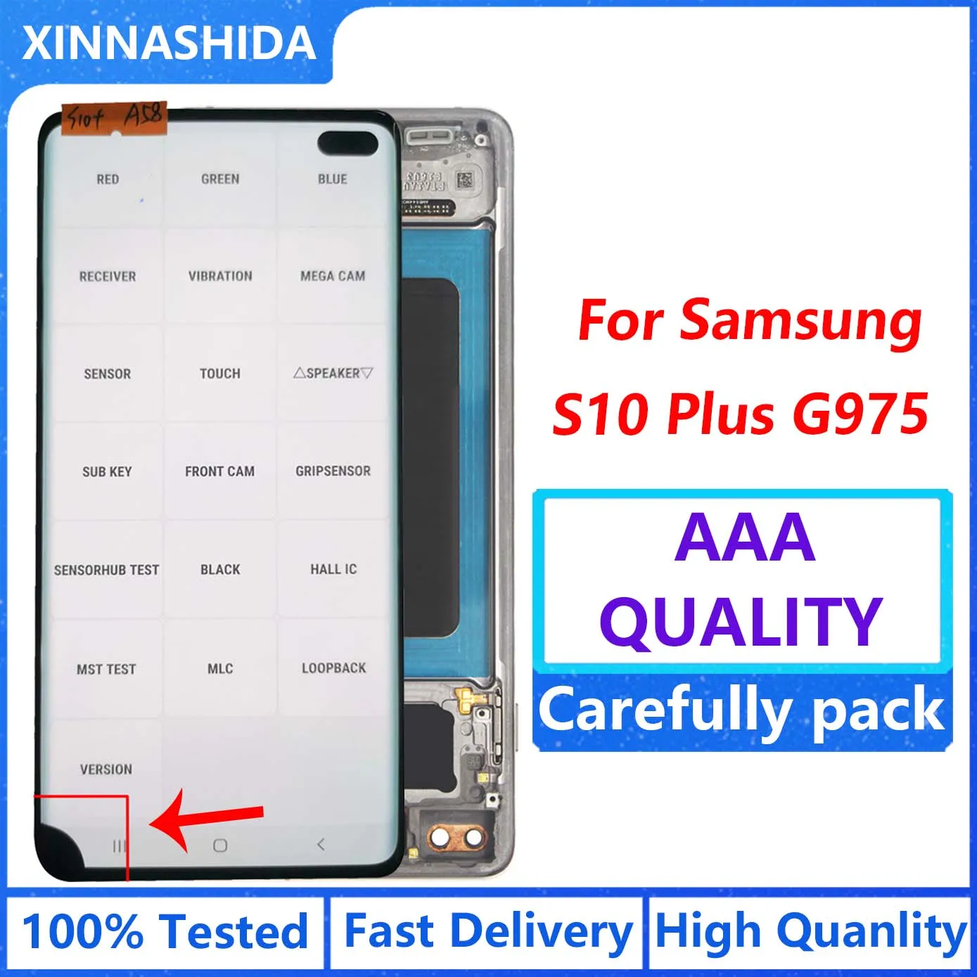 Оригинальный маленький/большой точка для Samsung Galaxy S10 plus ЖК-экран Plus SM-G9750 G975F |
