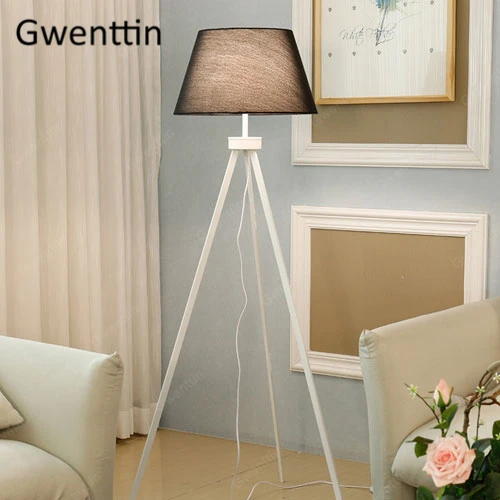 Floor Lamp F Скандинавский тренога Торшеры для гостиной, спальни, абажур, Светильники для дома, арт-деко, современные светодиодные световые стойки, светильник - Цвет абажура: Floor Lamp F