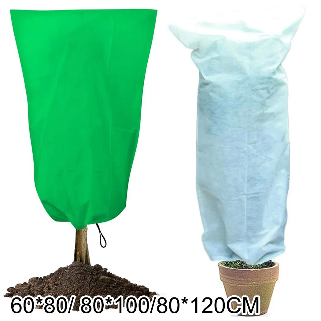 

Garden Plant Warming Non-Woven Fabric Jacket Frost Protection Cover Tree Protector Drawstring Anti Bird Freeze-Proof Plant Cover