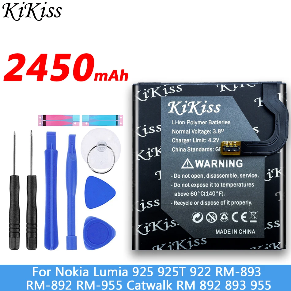 Аккумулятор для телефона высокой емкости 2450 мАч Nokia Lumia 925 925T Lumia925 2000 BL4YW |