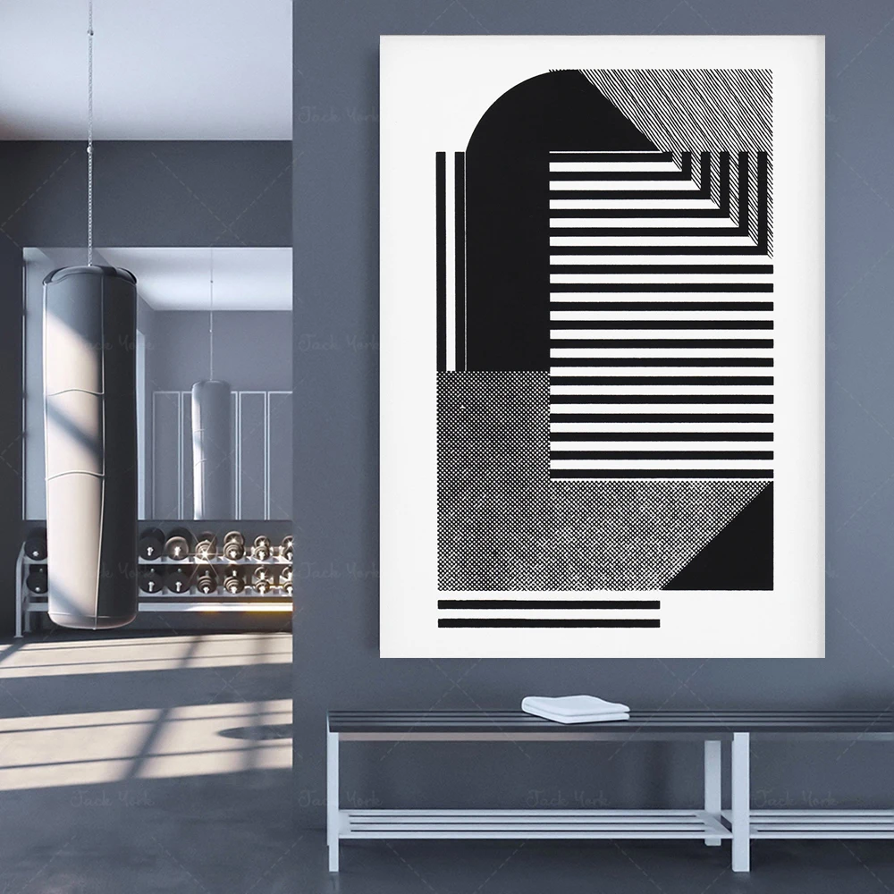 

Original Screen Print. Bauhaus Print - Mid Century Modern, Office Decor - Minimalist Wall Art - Abstract Art