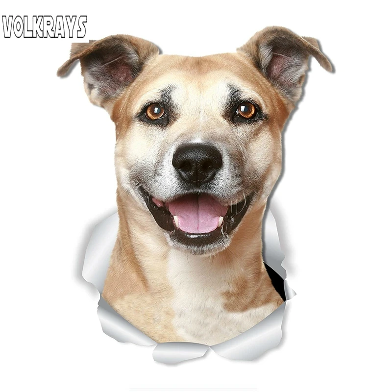 Volkrays 3D Smile Staffie стикер на машину с собакой Американский бульон Стаффордширский