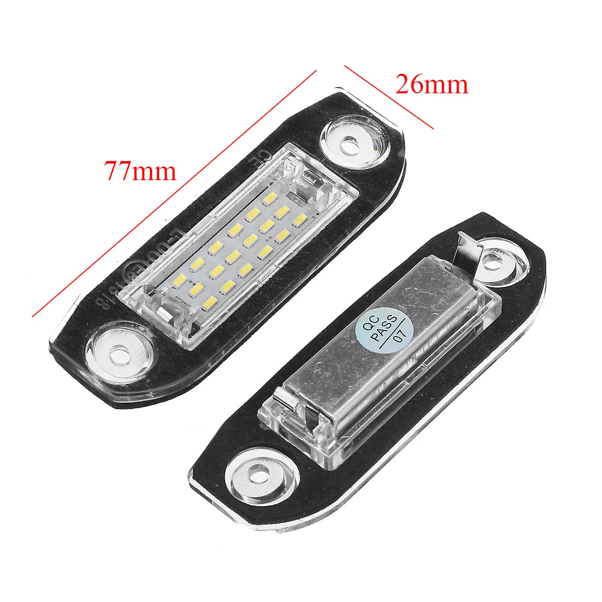 

2pcs Error Free White LED Car Number License Plate Lights Lamp 12V For Volvo S60 V60 V50 XC60 XC70 XC90
