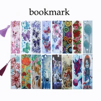 5d diy diamond painting bookmark diy beaded christmas bookmarks with tassel and diamond painting tool for kids students