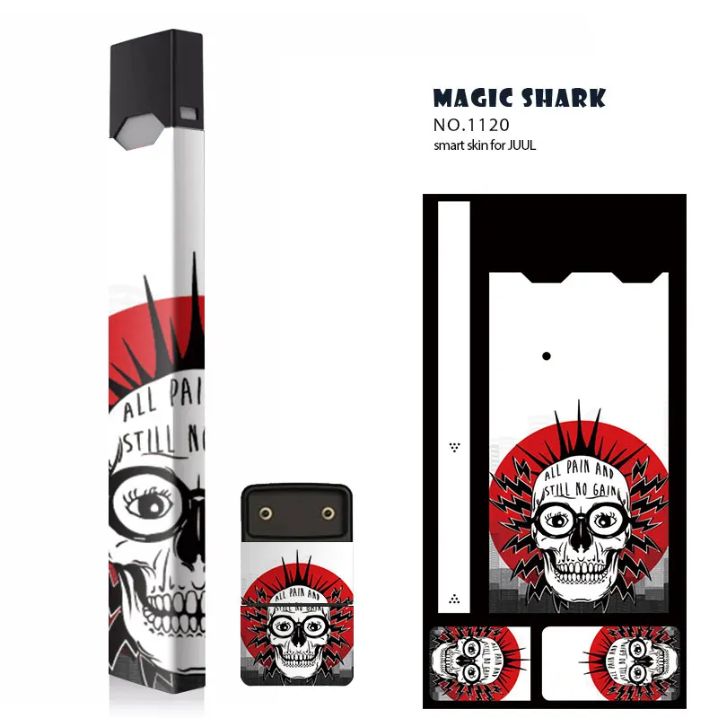 Волшебная Акула череп крутая Пленка Наклейки для электронной сигареты