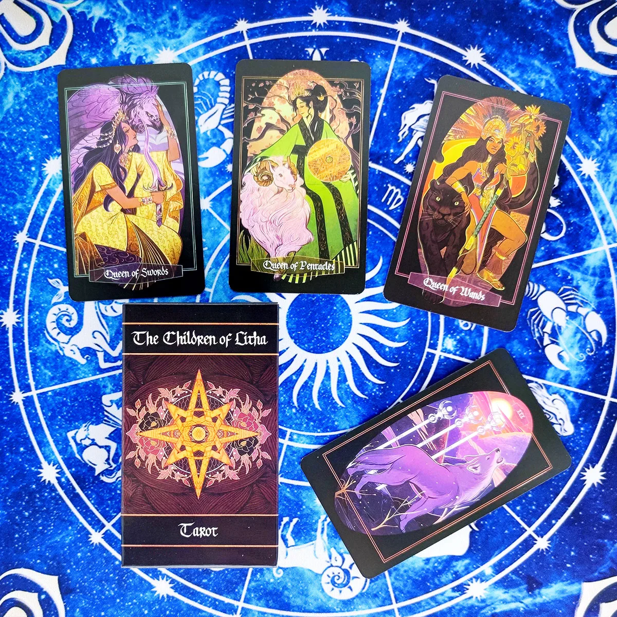 

Детские карты Litha Tarot, колода для гадания, английская версия, развлечение настольная игра 78 листов/коробка