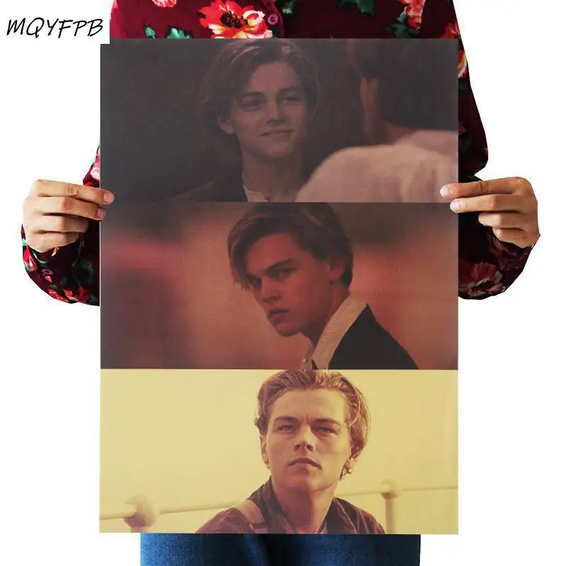 Леонардо ДиКаприо кинозвезда маленький plum плакат из крафт-бумаги стикер стены