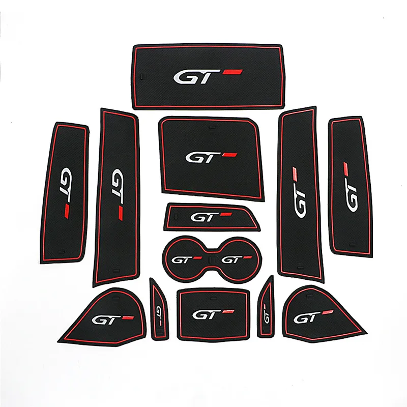 13 шт. резиновые накладки на дверные ворота автомобиля для Peugeot 3008 GT 2016 2017 2018/ 5008