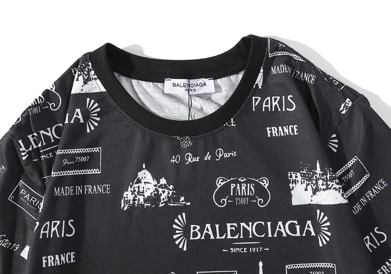 

2021 New Hot-Selling Men's Women's Tops Full Body Tower Print Short Sleeve Loose T-Shirt