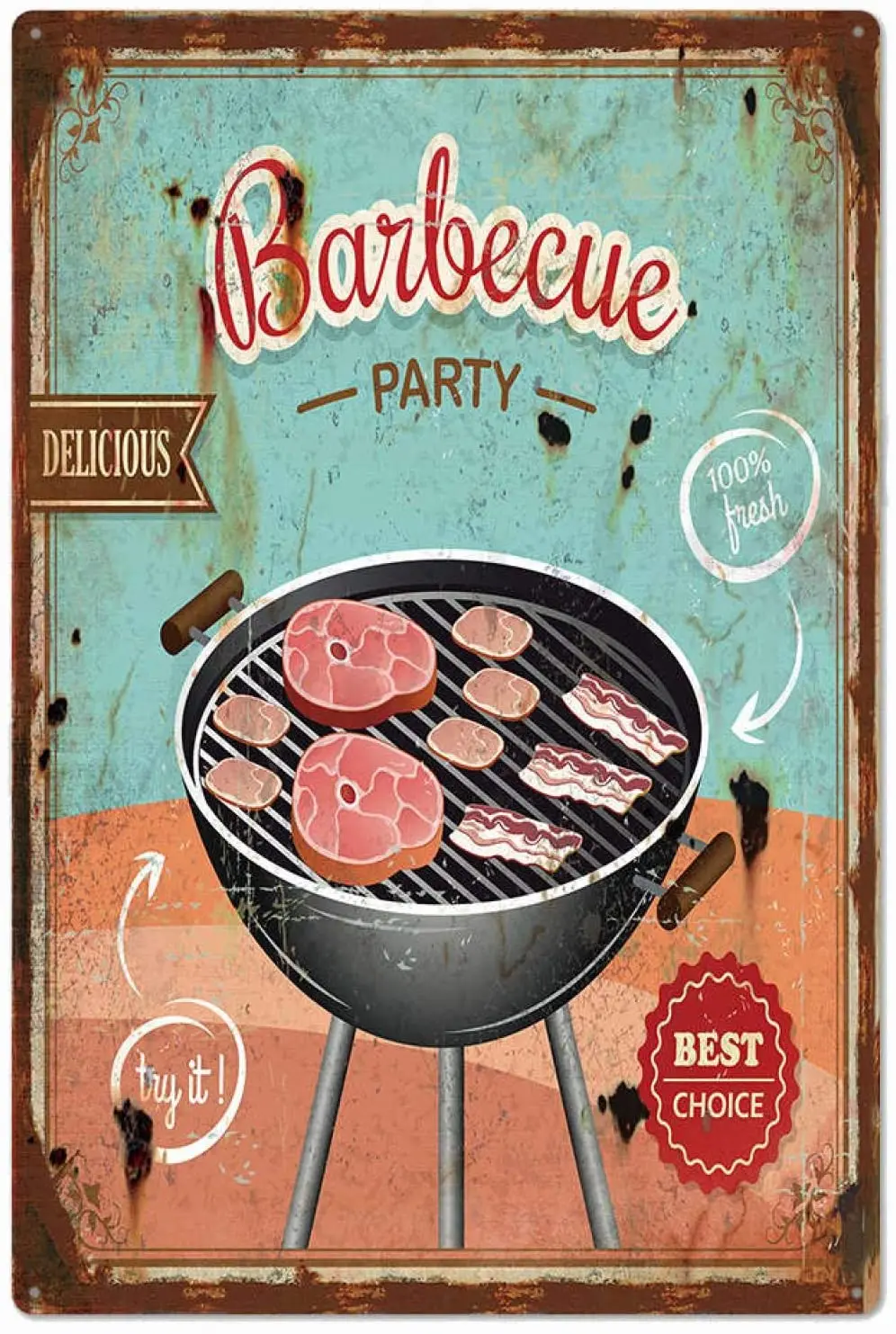 LWLYCH, ретро металлический жестяной знак, настенное украшение для кухни, кафе, 20x30 см 1