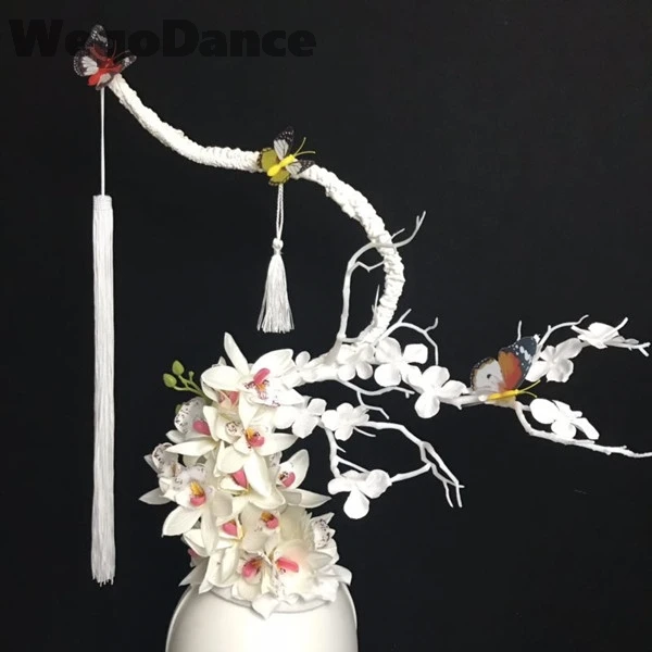 

New Blue Fringe Ancient Style Headdress Chinese Exaggerated Stage Catwalk Show Makeup Creative