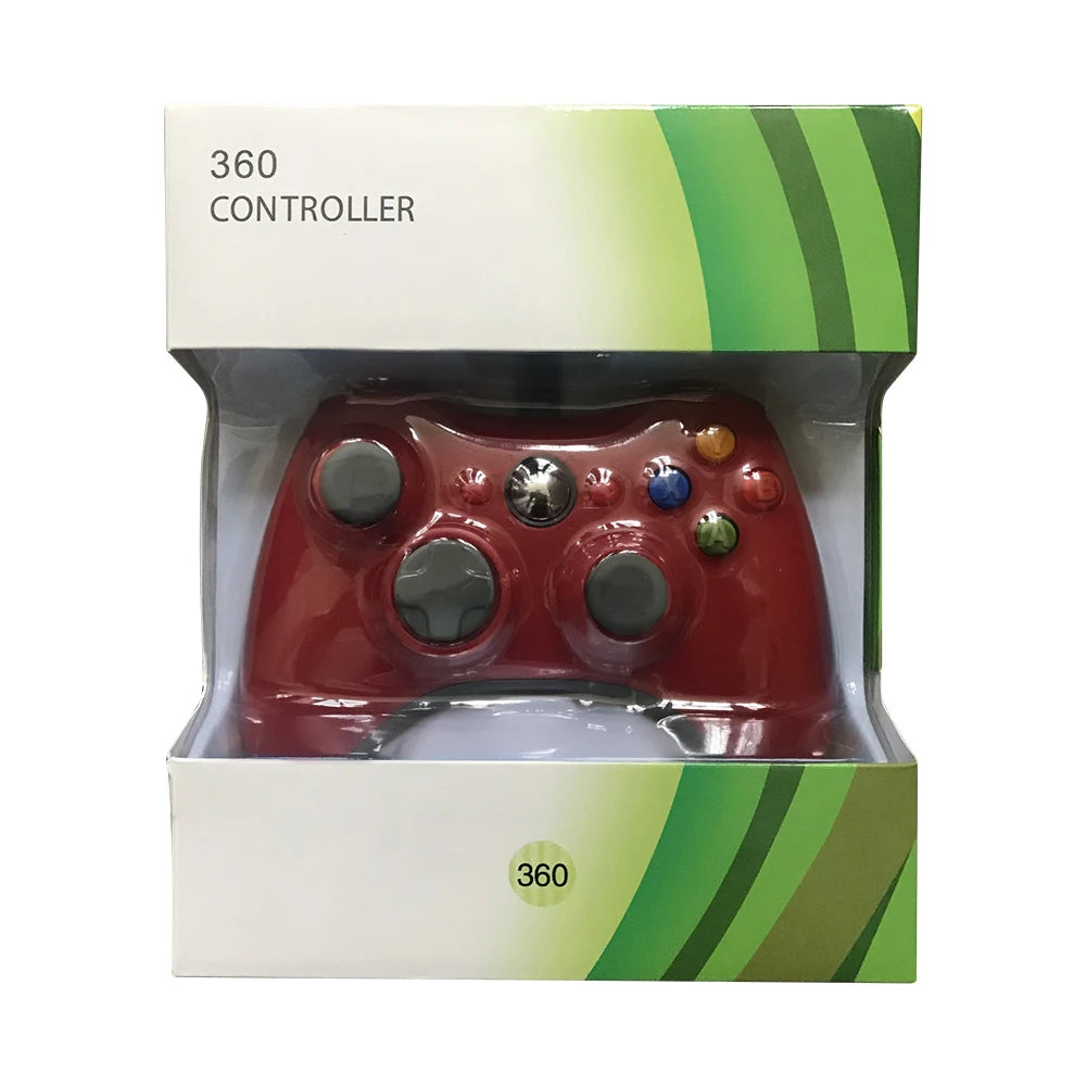 Красный USB проводной геймпад с изображением лягушки для Xbox 360, джойстик для официального контроллера microsoft PC для Windows 7 8 10 - Цвет: Красный