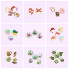 2-6 шт.компл. броши в виде растений для женщин и мужчин, эмалированные булавки С КАКТУСОМ и цветами грибы, булавки для сумок, заколки для лацканов, милый металлический значок, ювелирные изделия, оптовая продажа