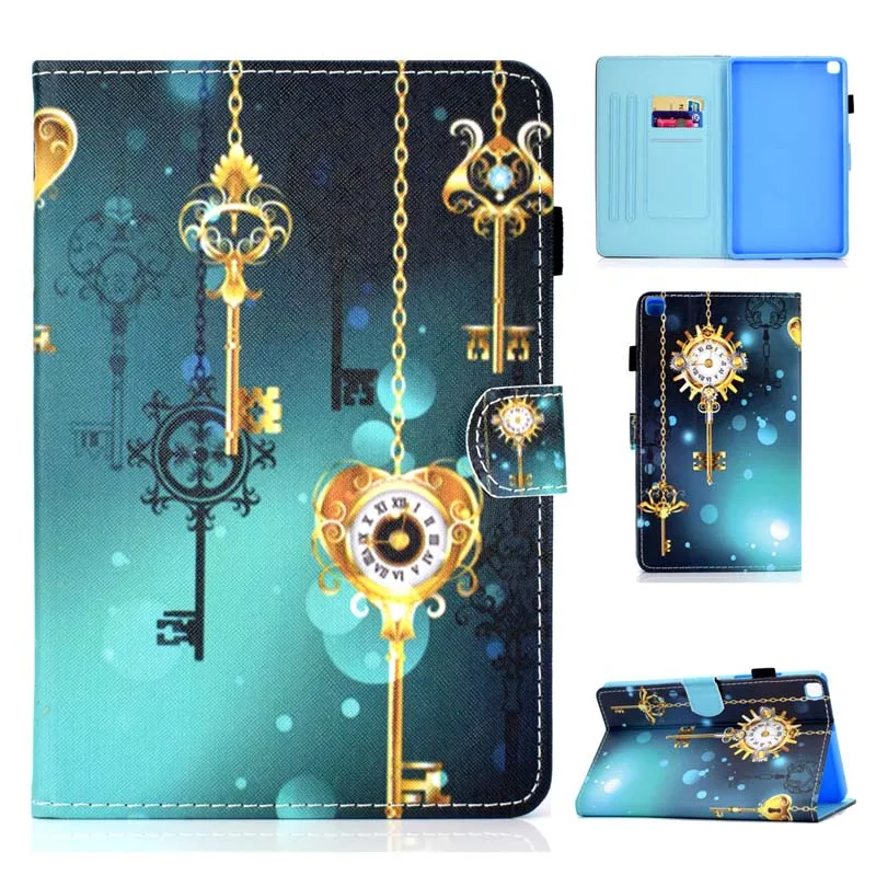 case Откидная подставка кожаный чехол с магнитной крышкой для Samsung Galaxy Tab A 8,0 SM-T290 SM-T295 T297 Tablet Coque+ пленка+ ручка - Цвет: case