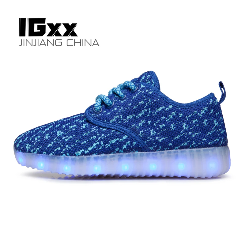 IGxx туфли со светодиодной подсветкой для детей лучший подарок светящаяся обувь с