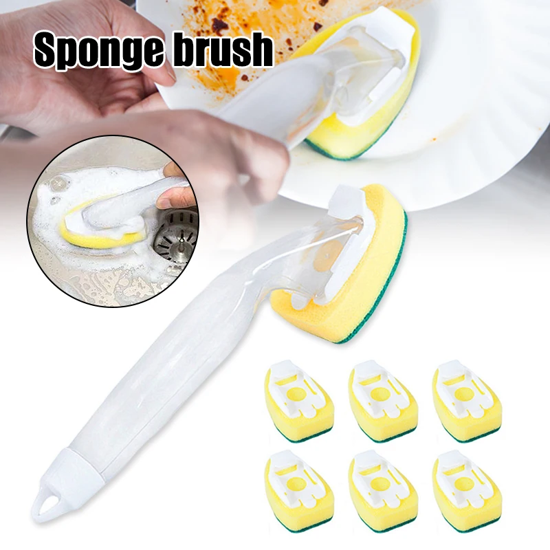

Dish Wand Refills Sponge Heads Brush Replacement Sponge Refill Sponge Pads for Kitchen Room Cleaning Supplies DCS