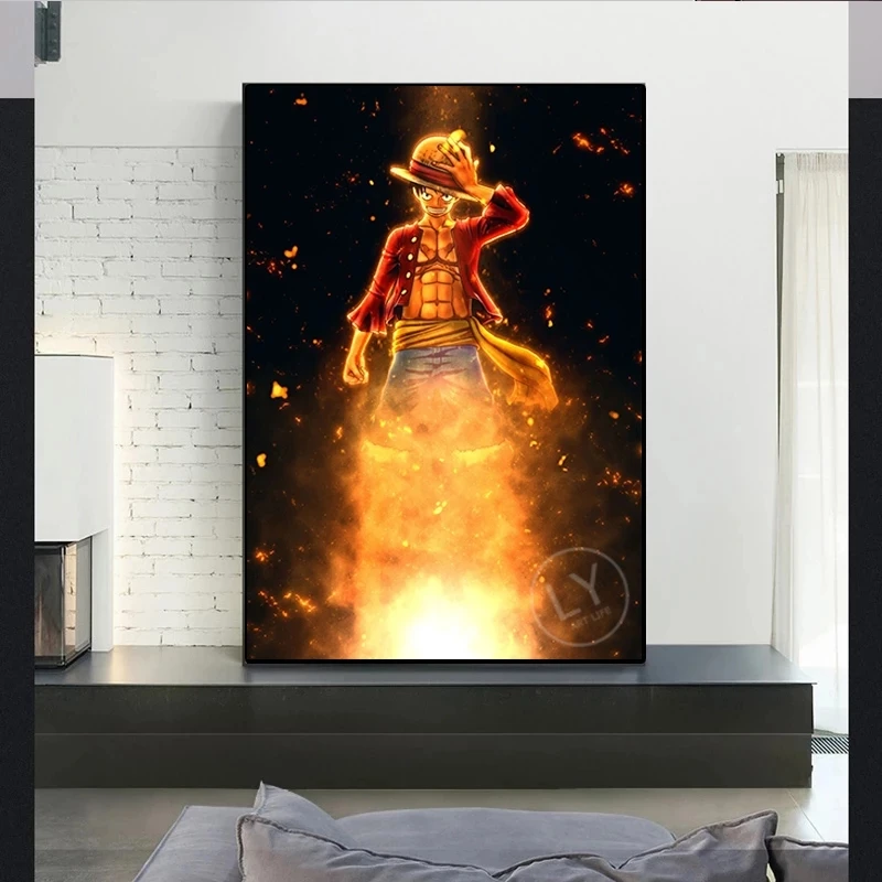 Холст Аниме Hd принты Луффи картины Настенная картина домашнее украшение