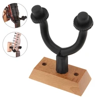 wood wall mount guitar hanger hook holder angle adjustable with silicone covers for guitar bass and other string instrument