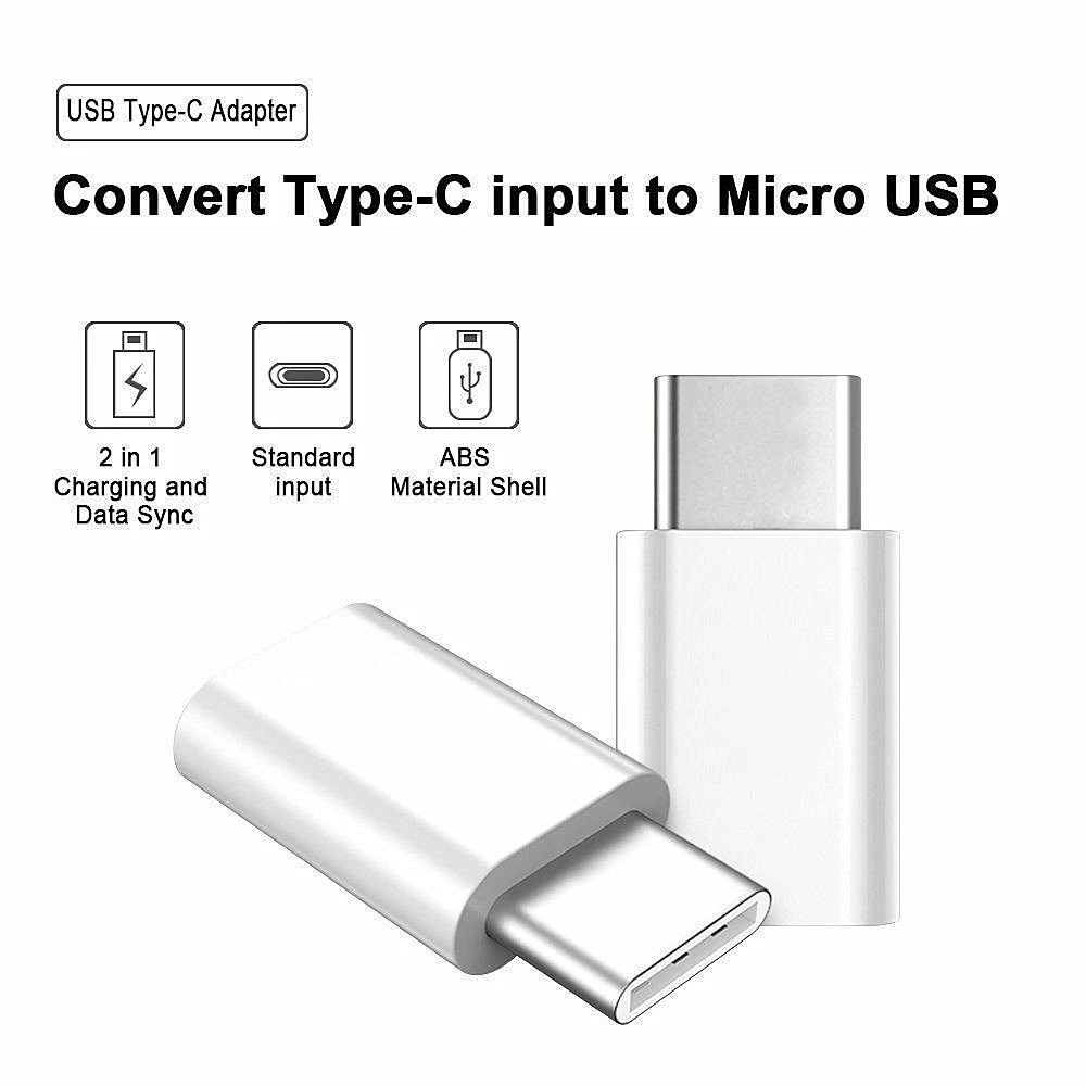 Адаптер зарядного устройства с Micro USB на Type C для Huawei P20 Lite / Pro зарядка Lenovo Yoga Tab 3 Plus 10