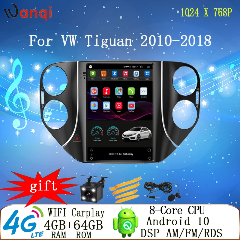 

Tesla Vertical Screen Android 12 Car Multimedia Radio Player GPS For VW Tiguan 2010-2018 Autoradio Bluetooth Navigation Stereo