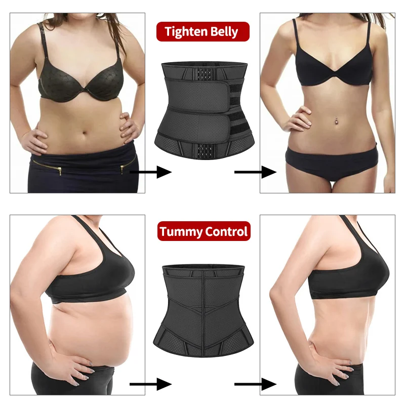 Латексный тренажер для талии корректор фигуры двойной пояс дышащий Женский