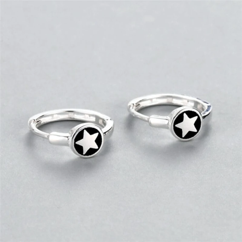 

Sole Memory простые свежие милые звезды щит из стерлингового серебра 925 пробы Модные женские длинные серьги SEA689