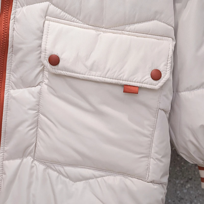 EHQAXIN New Women's Hooded Down Jacket 2022 Winter Casual Mid-Length Thick Loose Coat Jacket With Pockets For Ladies L-4XL