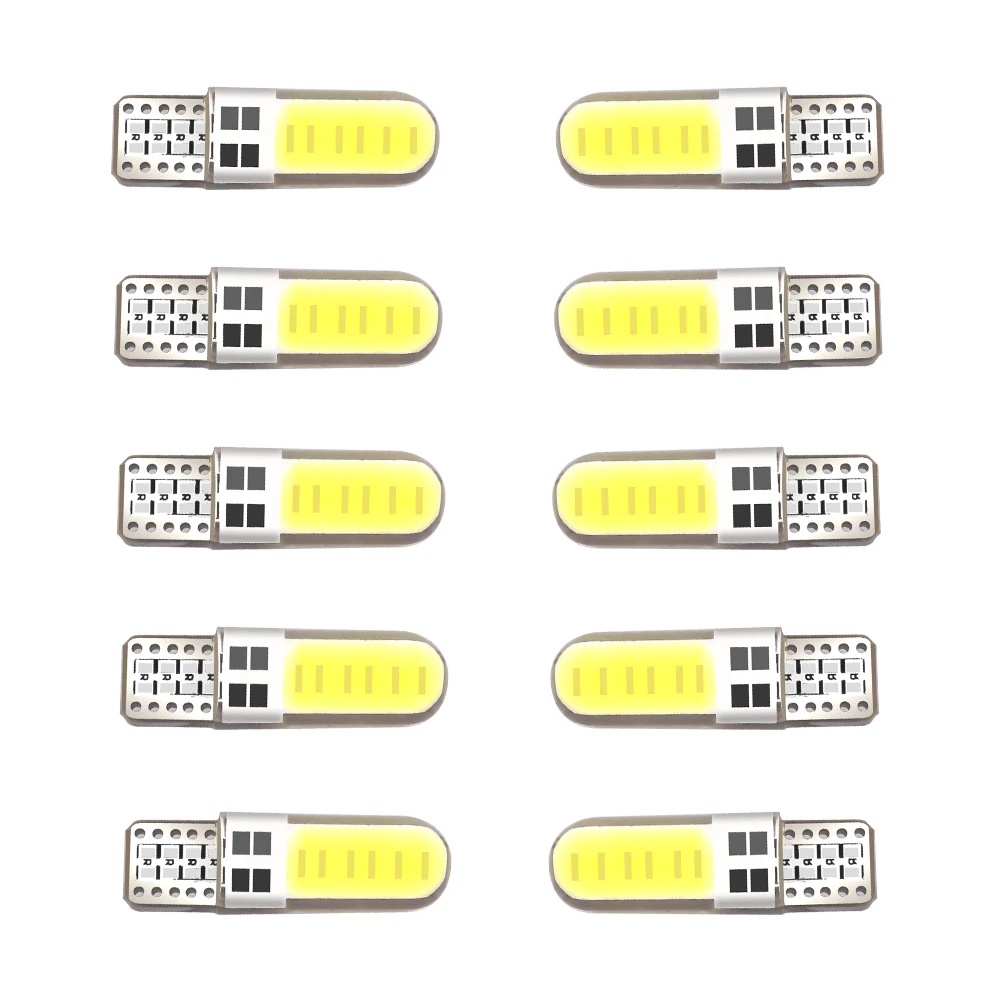 10 шт. 12SMD светодиодный W5W T10 194 168 COB Светодиодная парковочная лампа с клиновидным