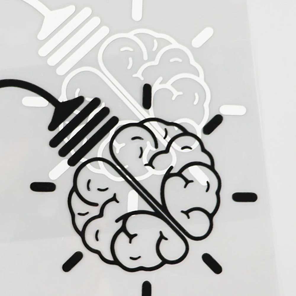 YJZT 17 2 см × 10 7 креативная Виниловая наклейка с лампочками Brain Idea