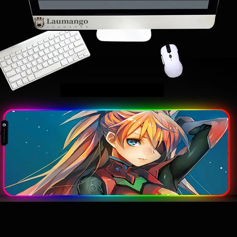 

Evangelions RGB mouse pad waterproof wear-resistant home office notebook keyboard mouse pad large size computer table mat