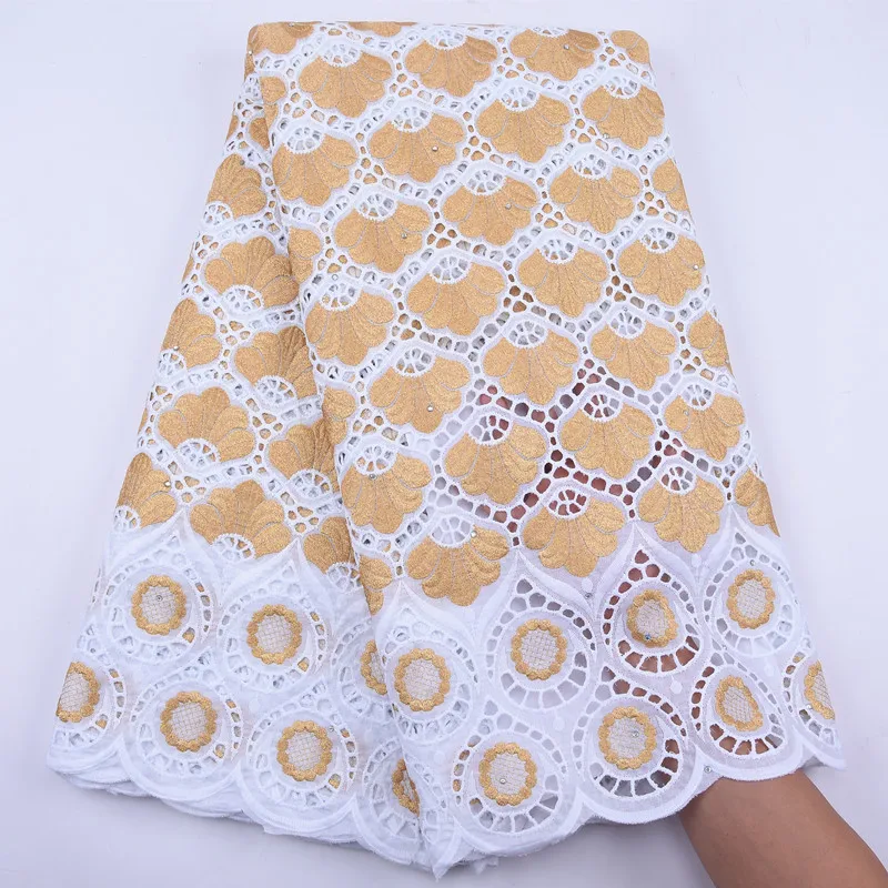 

Newest African Lace Fabric High Quality Swiss Voile in Lace Switzerland Dry Cotton Lace Fabric for Everyone Wears Everyday