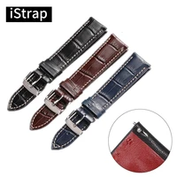 istrap leather watchband 18mm 20mm 22mm 24mm for samsung galaxy watch 42mm 46mm quick release bracelet band strap