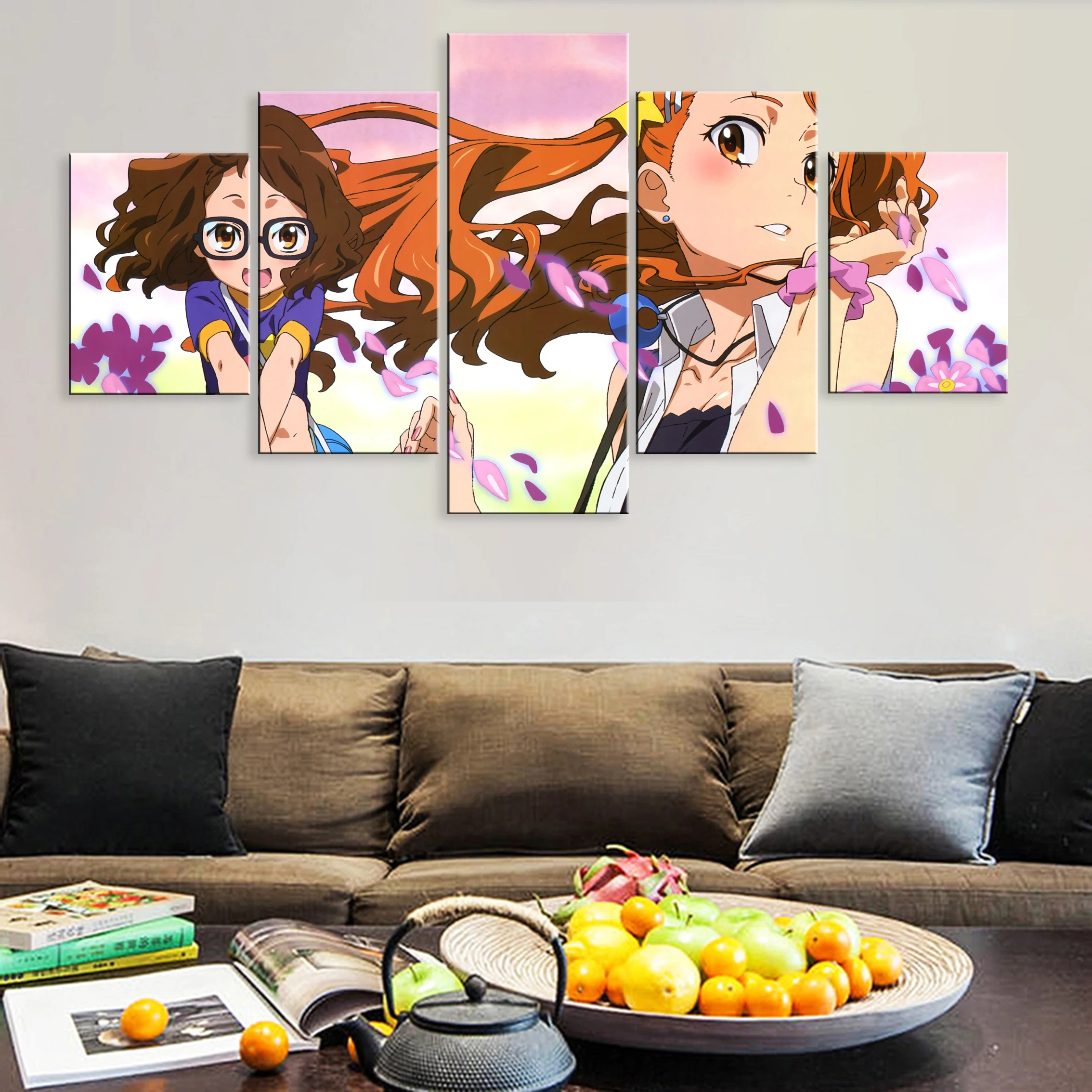 

Hd 5 Pieces Print Poster Canvas Home Decor Framework Anime ANOHANA We still dont know the name of the flower we saw that day