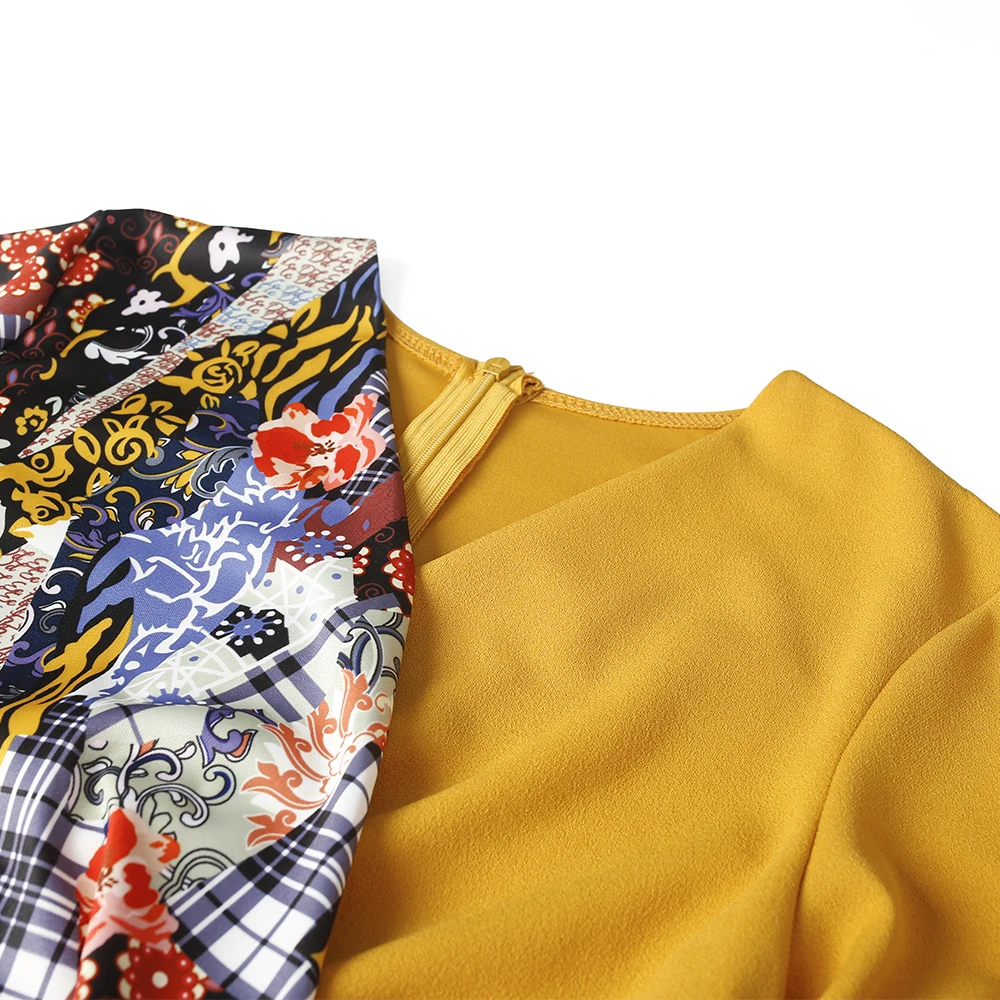 

MD Dashiki African Dresses For Women Elegant Office Lady Clothing 2021 Ankara Print Kaftan Dress Bohemian Robe Boubou Africain