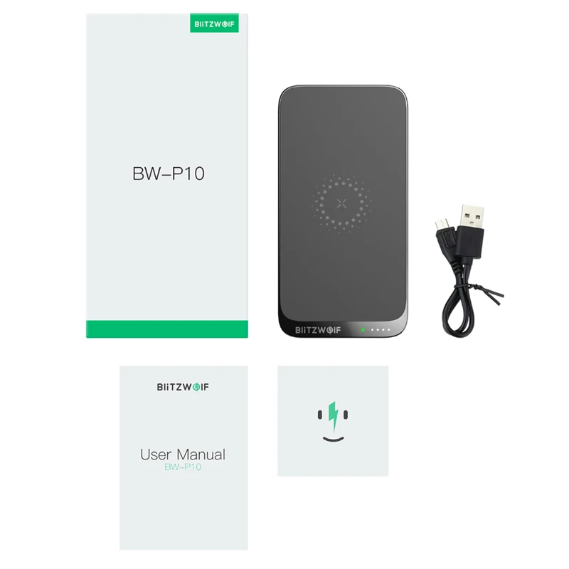 

BlitzWolf BWP10 10000mAh QC3.0 PD18W Power Bank 10W Wireless Charger with 4 Outputs for iPhone XS for Switch for XIAOMI S10 S10+
