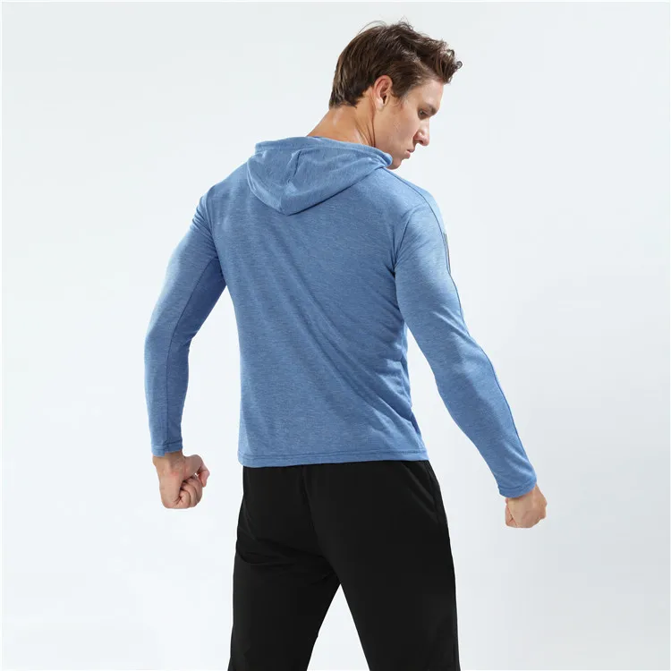 

Sport Hoodies Running Men T Shirt Fitness Slim Elasticity Breathable Quick Dry GYM Bodybuilding Sweatshirts Mens Tshirt Tee Tops