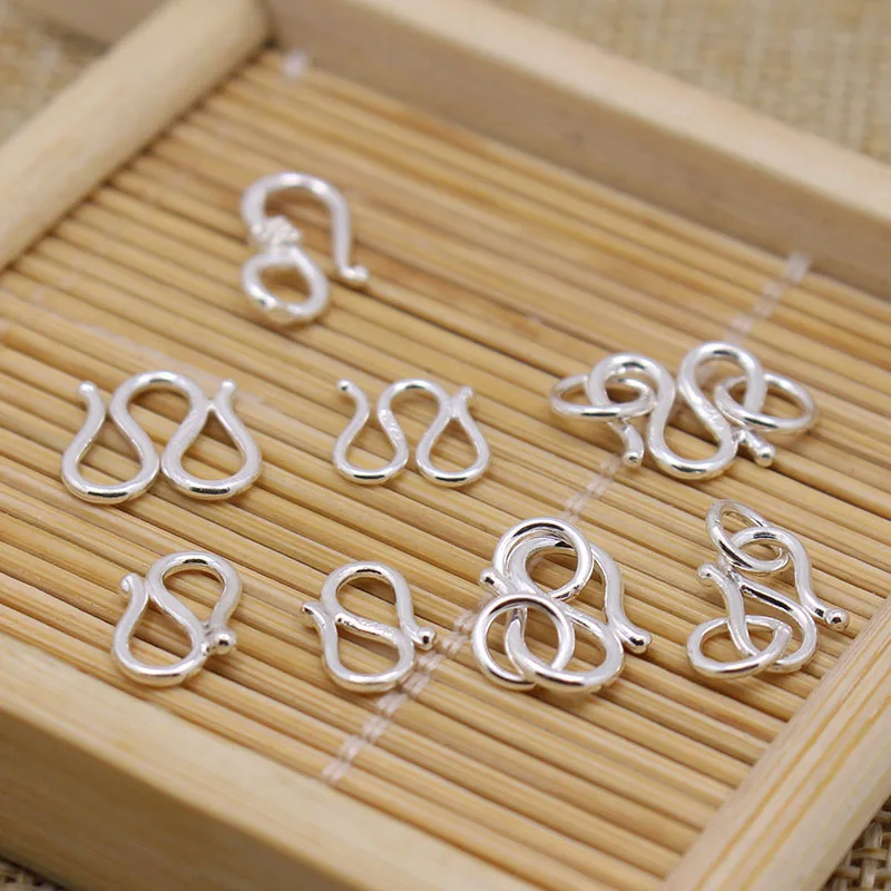 Высококачественная застежка из стерлингового серебра 925 пробы с разъемом для